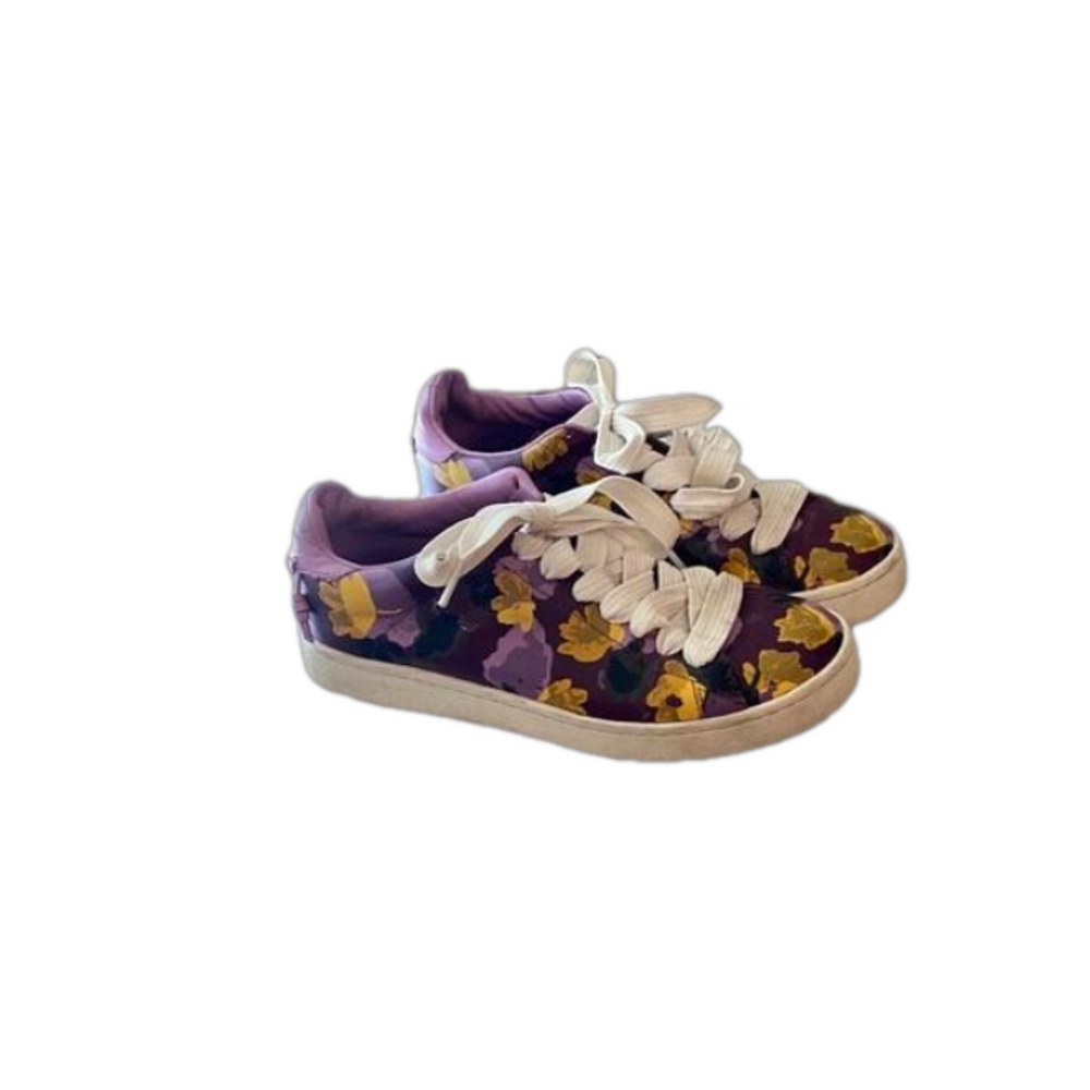 Coach- plum wildflower sneakers Size 8